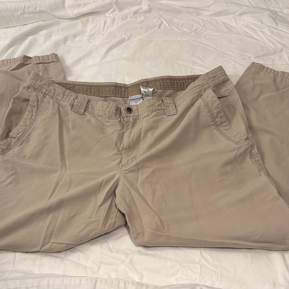 Columbia Tan Regular Fit Cotton Pant 40x 30